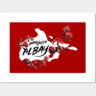 Born and Raised - Albay, Philippines (Red) Posters and Art